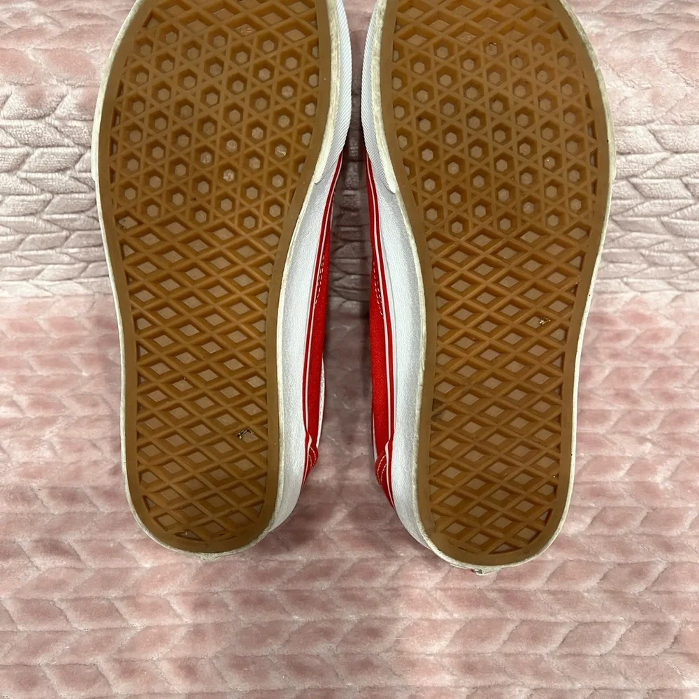 Vans Red & White Old Skool Low-Top Sneakers